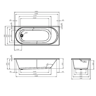 Ванна акриловая Am.Pm X-Joy W94A-165-070W-A 165x70 см белый